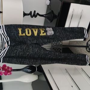 NWOT black/white women sweat pants Large luscious cream